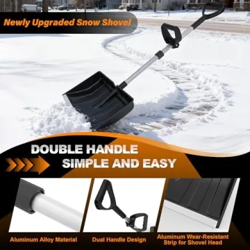 SFAED Snow Shovel with D-Grip Handle for Efficient Winter Use