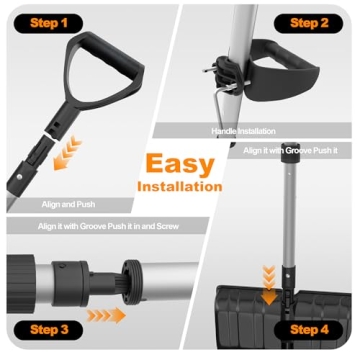 SFAED Snow Shovel with D-Grip Handle for Efficient Winter Use