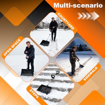 SFAED Snow Shovel with D-Grip Handle for Efficient Winter Use