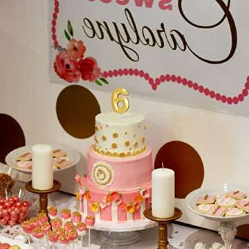 Number Birthday Candles(3 Candle Gold) 3D Diamond Shape Number Happy Birthday Cake Candles for Birthday Party Wedding Decoration Reunions Theme Party