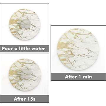 Stylish Deco Coasters Ceramic Set with Gold Holder