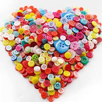 500-700 PCS Assorted Mixed Color Resin Buttons 2 and 4 Holes Round Craft for Sewing DIY Crafts Children's Manual Button Painting,DIY Handmade Ornament
