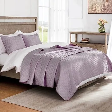 Lightweight King Size Quilt Set with Pillow Shams