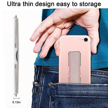 CISID Adjustable Foldable Cell Phone Stand, Anti-slip Rubber Design, Portable, Compatible with iPhone, iPad, Samsung Galaxy, and Other Devices, Suitable for Desktop and Travel