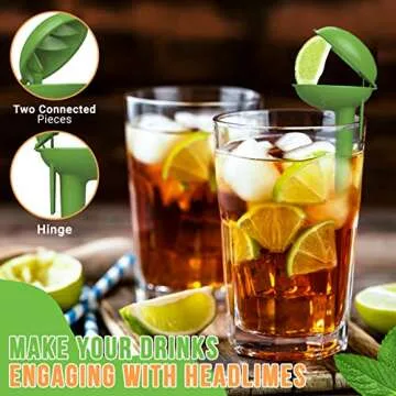 HeadLimes Clip-On Citrus Squeezer, Fun Novelty Party Gift, Adult Party Favors, Corona Beer, Lime for Drinks, Handheld Juicer, Bar Accessories and Decor (6-Pack, Lime)