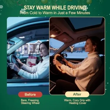 Heated Steering Wheel Cover for Fast Warmth and Comfort