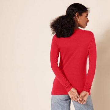 Soft and Stylish Amazon Crewneck T-Shirt in Cherry Red