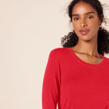 Soft and Stylish Amazon Crewneck T-Shirt in Cherry Red