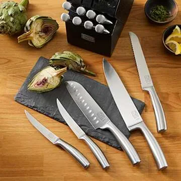 Chicago Cutlery Malden 16-PC Knife Set with Sharpener