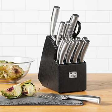 Chicago Cutlery Malden 16-PC Knife Set with Sharpener