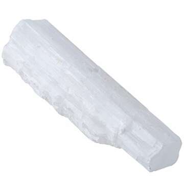Rockcloud 2.8-3.7" Plaster Natural Rough Selenite Sticks Chakra Healing Stone Specimen Pack of 5