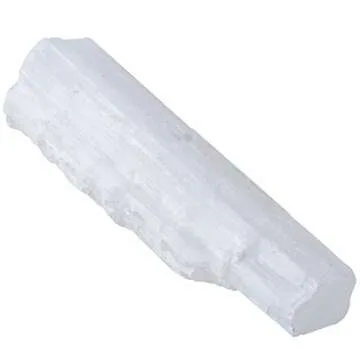 Rockcloud 2.8-3.7" Plaster Natural Rough Selenite Sticks Chakra Healing Stone Specimen Pack of 5