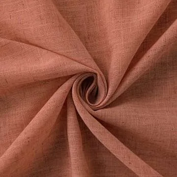 Terracotta Curtains 84 Inch Length for Living Room 2 Panels Rod Pocket Linen Drapes Light Filtering Semi Sheer Floor Length Rust Curtain for Bedroom Dining Boho Decor Burnt Orange Red Brown 52x84 Long