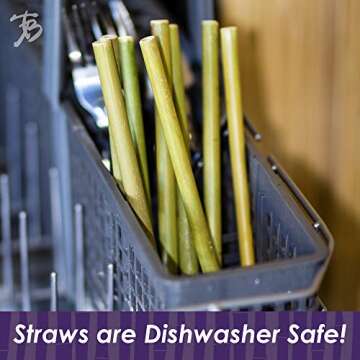 Sustainable Totally Bamboo 8-Pack Straws - Eco-Friendly