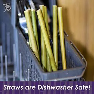 Sustainable Totally Bamboo 8-Pack Straws - Eco-Friendly
