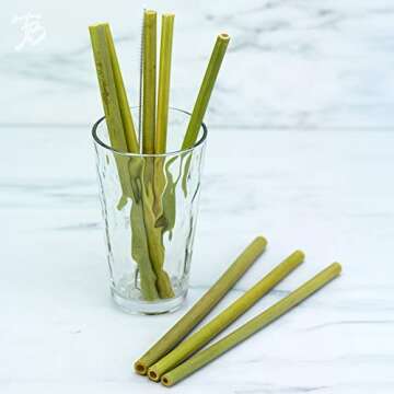 Sustainable Totally Bamboo 8-Pack Straws - Eco-Friendly