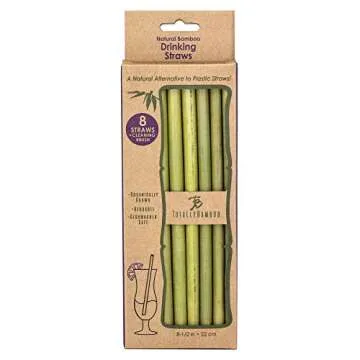 Sustainable Totally Bamboo 8-Pack Straws - Eco-Friendly