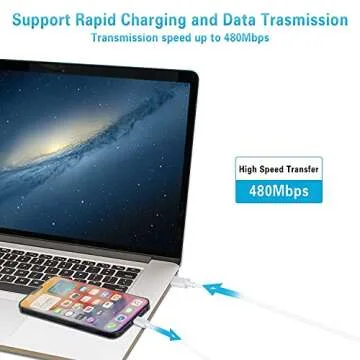 RCTech USB C to Lightning Cable 3Pack 6FT [MFi Certified] iPhone Fast Charger Cable USB-C Power Delivery Charging Cord for iPhone 14/13/12/11/XS/XR/X/8/iPad, White