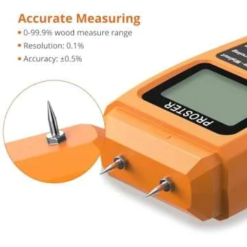 Proster Wood Moisture Meter - Digital Moisture Detector Moisture Tester, Pin-Type Moisture Detector Damp Tester for Wood Firewood Paper Floor