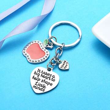 Teacher Appreciation Gift for Women, 3PCs Teacher Keychain Set, Jewelry Gift for Teachers, Birthday ...