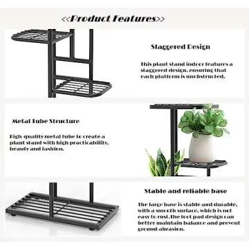 Stylish 5-Tier WEENINE Plant Stand for Indoor Use