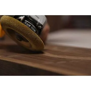 Kutzall Original Shaping Dish - Fine, 4-1⁄2" (114.3mm) Dia. X 7⁄8" (22.2mm) Bore - Woodworking Angle Grinder Attachment for DeWalt, Bosch, Milwaukee. Abrasive Tungsten Carbide, DW412O230