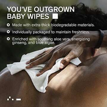 Bravo Sierra Body Wipes - Biodegradable & Refreshing Shower Wipes