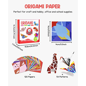 Gamenote Colorful Origami Kit 54 Projects and 120 Papers