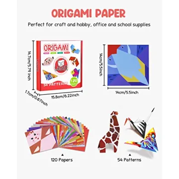 Gamenote Colorful Origami Kit 54 Projects and 120 Papers