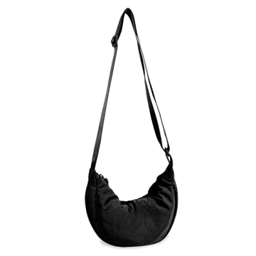 Stylish Nylon Crescent Crossbody Bag - Lightweight, Adjustable & Spacious