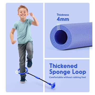 Mumba Kids Foldable Ankle Skip Ball Flash Jump Colorful Sports Swing Ball, Fitness Jump Rope Fat Bur...