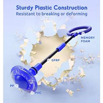 Mumba Kids Foldable Ankle Skip Ball Flash Jump Colorful Sports Swing Ball, Fitness Jump Rope Fat Burning Game for Adults and Children (Navy)…