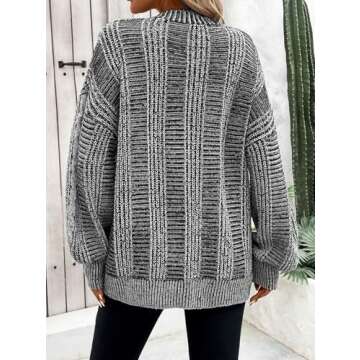 Stylish Open Front Color Block Cardigan with Pockets