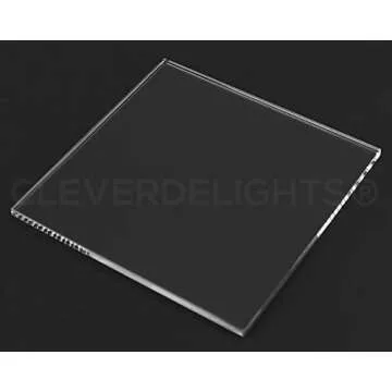 CleverDelights 4" Square Glass Tiles for Crafts and Decor