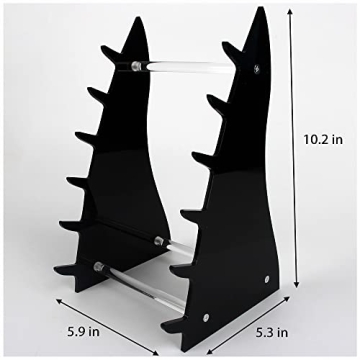 KAFENDA Acrylic Black Display Stand for 6 Knives