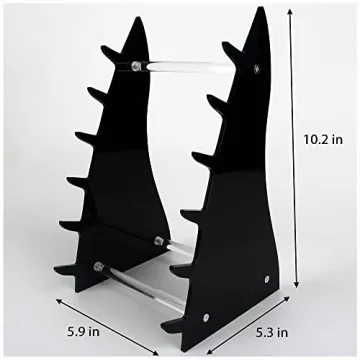 KAFENDA Acrylic Black Display Stand for 6 Knives