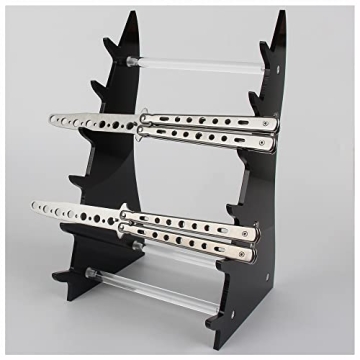 KAFENDA Acrylic Black Display Stand for 6 Knives
