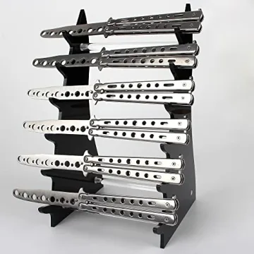KAFENDA Acrylic Black Display Stand for 6 Knives