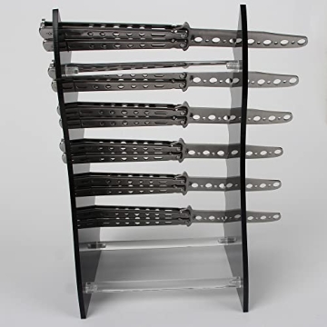 KAFENDA Acrylic Black Display Stand for 6 Knives