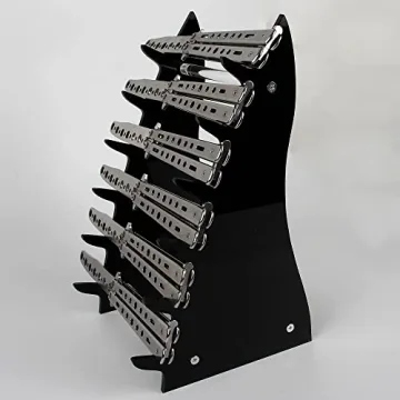 KAFENDA Acrylic Black Display Stand for 6 Knives