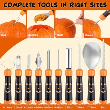 EverBrite Lantern & HAUSHOF 20PCS Carving Kit for Halloween