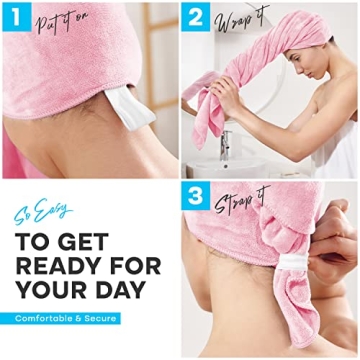 Luxe Beauty Microfiber Hair Towel Wrap for Quick Drying