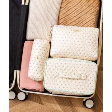 Functional Floral Makeup Bags for Travel and Organization