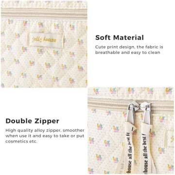 Functional Floral Makeup Bags for Travel and Organization