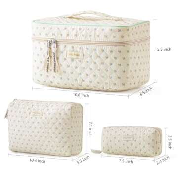 Functional Floral Makeup Bags for Travel and Organization