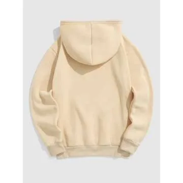 ZAFUL Men's Hooded Sweatshirt Graphic Colorblock Two Tone Fleece Lined Pullover Thermal Hoodie (YELL...