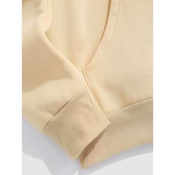 ZAFUL Men's Fleece Lined Pullover Hoodie for Casual Style