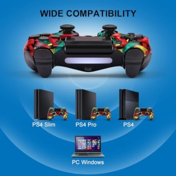 MOOGOLE Wireless PS4 Controller with Dual Motors & Gyro