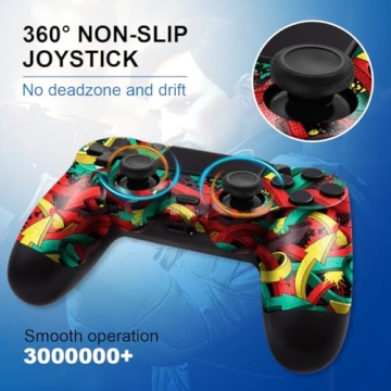MOOGOLE Wireless PS4 Controller with Dual Motors & Gyro