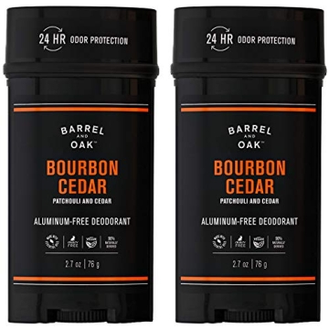 Barrel and Oak - Aluminum-Free Deodorant for Men | Bourbon Cedar Aroma, 24-Hour Freshness, Eco-Frien...